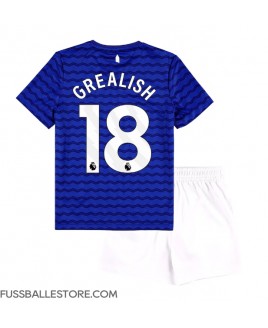 Günstige Everton Jack Grealish #18 Heimtrikotsatz Kinder 2025-26 Kurzarm (+ Kurze Hosen)
